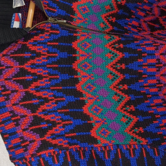 Vintage Tommy Hilfiger Women's 100% Wool Full Zip Sweater Size Large EUC - Picture 8 of 14